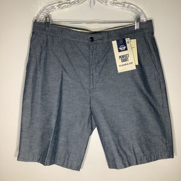 Dockers Mens Perfect Short Classic Fit Shorts Blue Size‎ 36 NWT - Picture 2 of 12